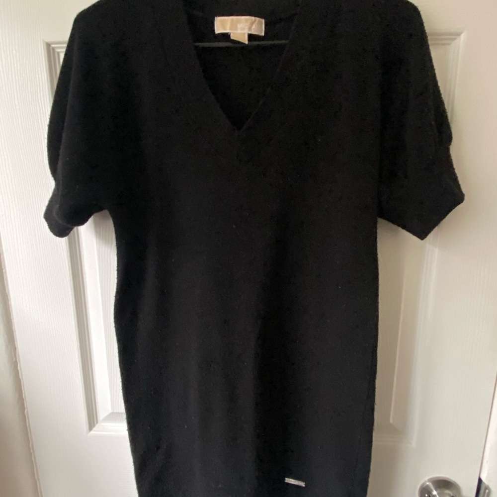 Michael Kors Black Terry Cloth T-Shirt Dress